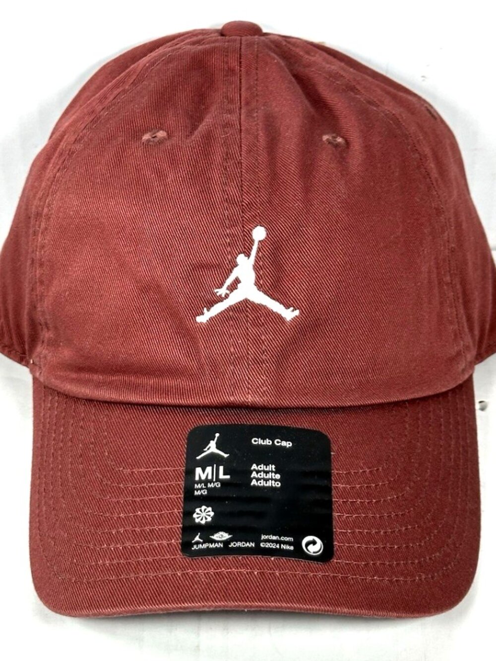 BRAND NEW WITH TAGS NIKE JORDAN JUMPMAN M/L CLUB HAT HQ1963-231 DARK TEAM RED